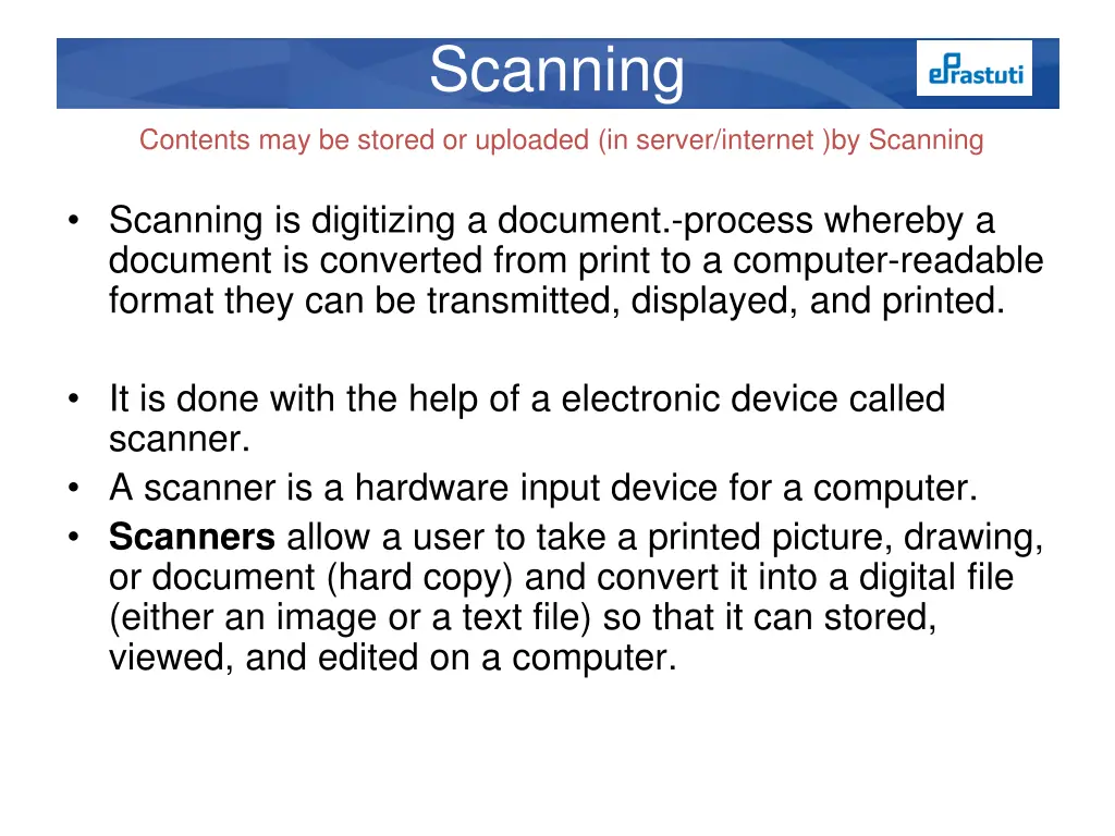 scanning