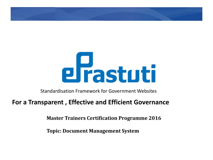 standardisation framework for government websites