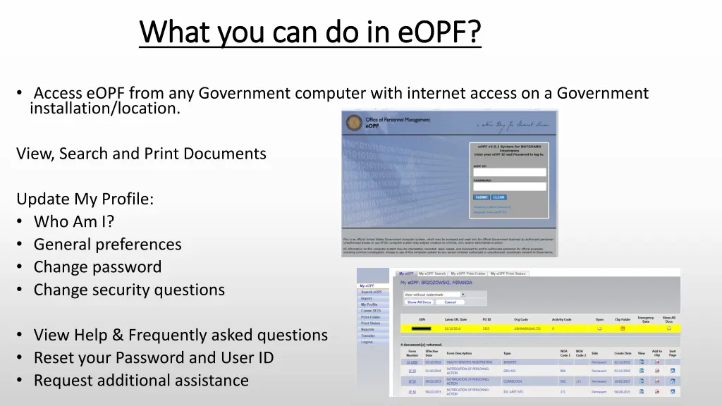 what you can do in eopf what you can do in eopf