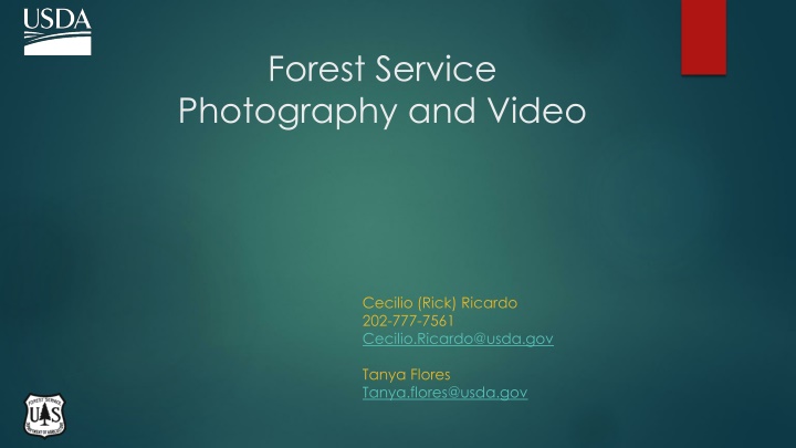 forest service photography and video