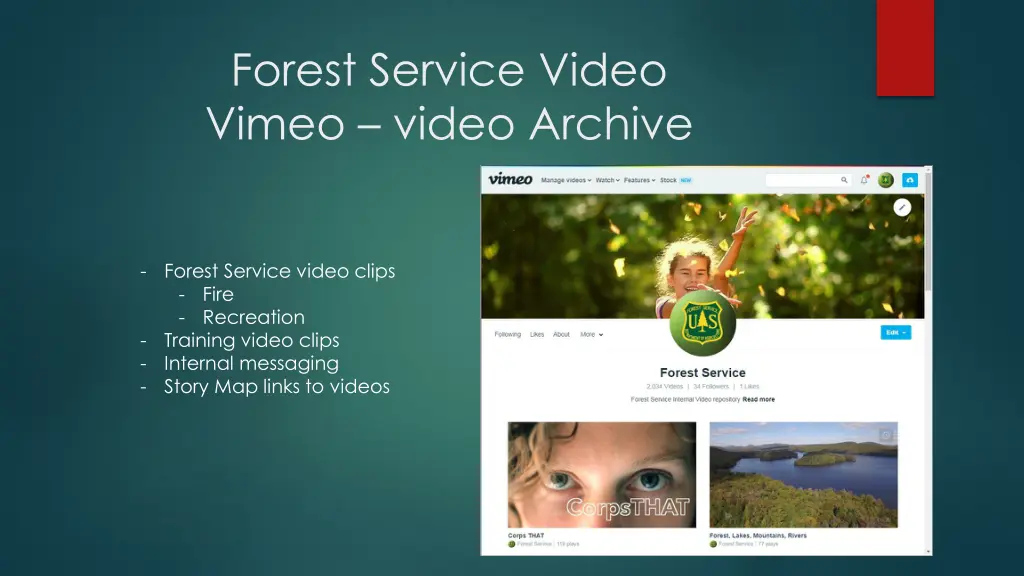 forest service video vimeo video archive