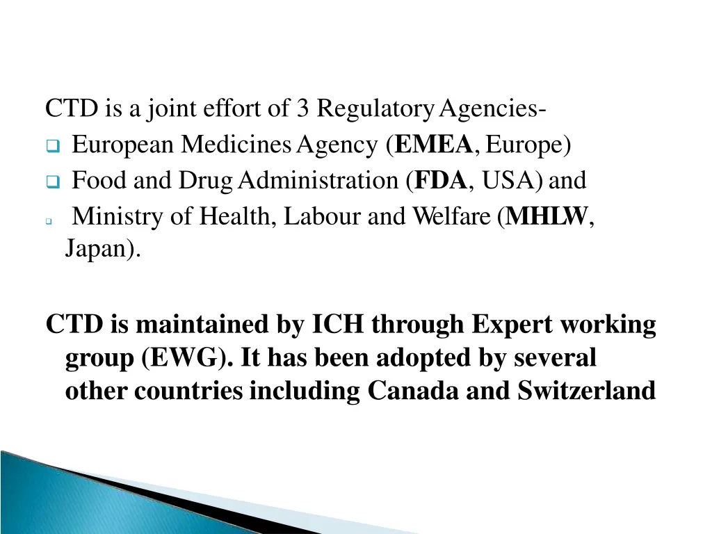 ctd is a joint effort of 3 regulatoryagencies