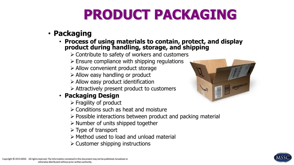 product packaging