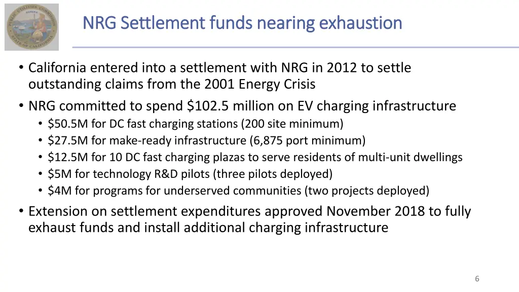 nrg settlement funds nearing exhaustion