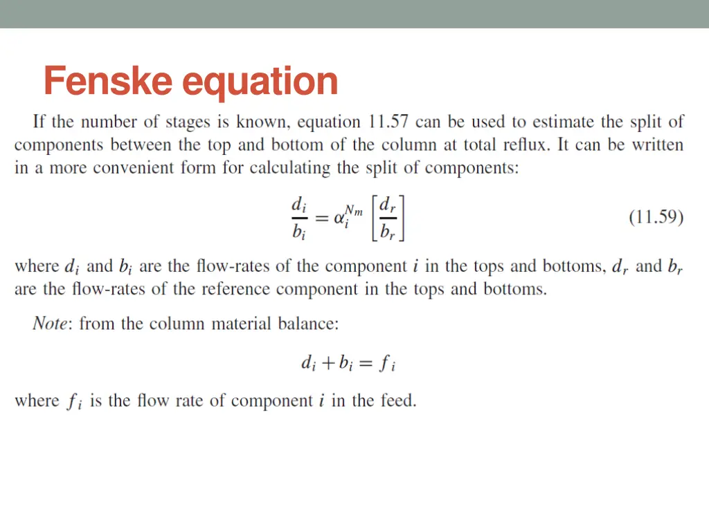 fenske equation 1