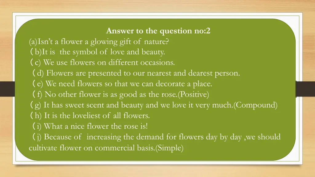 answer to the question no 2