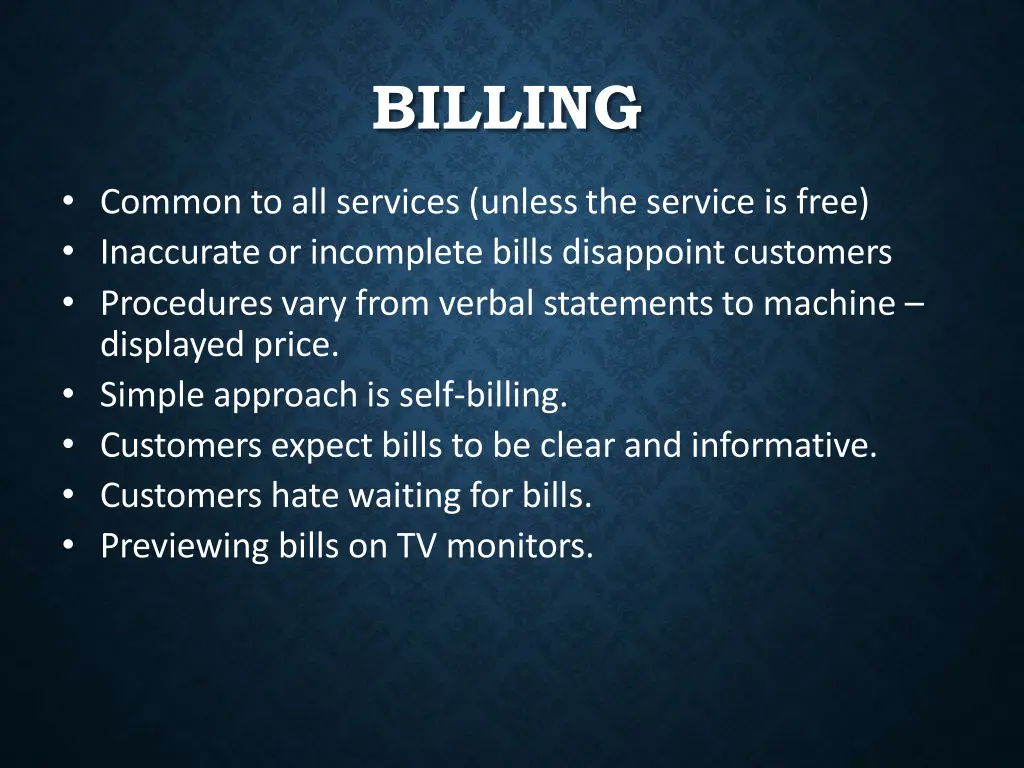 billing