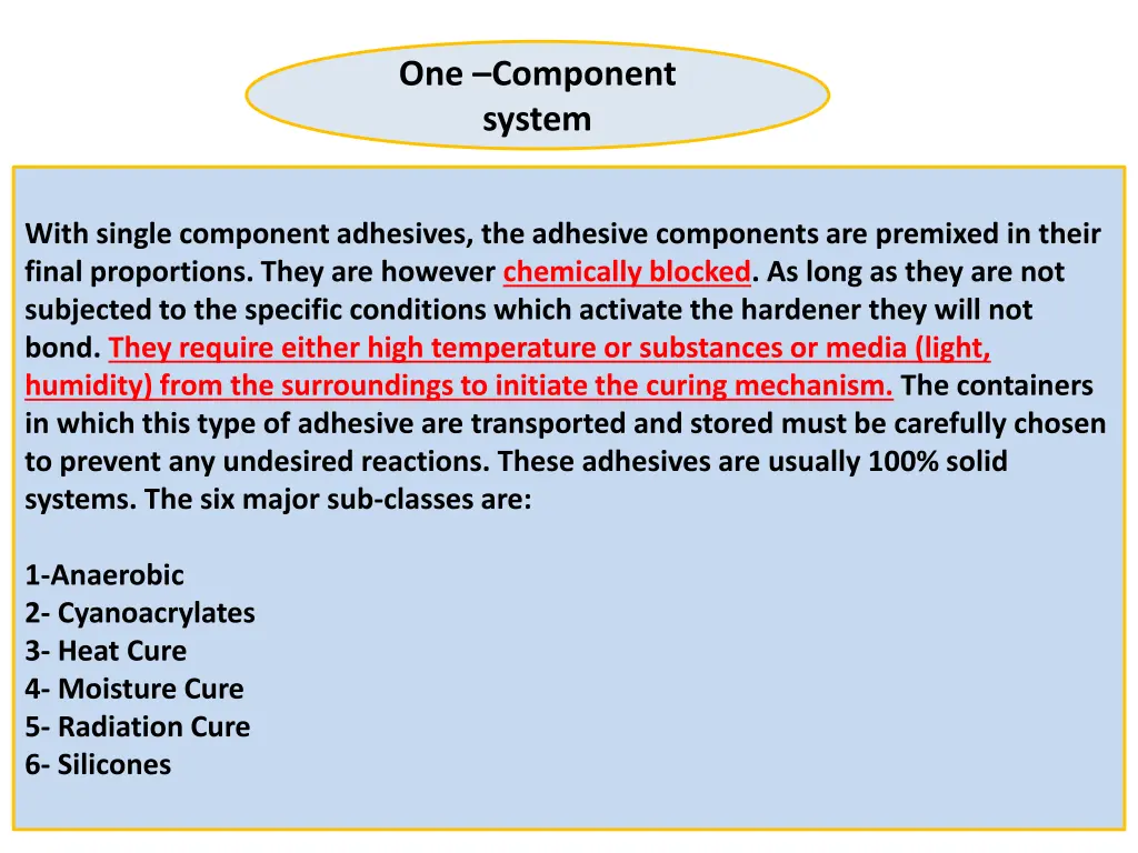 one component system