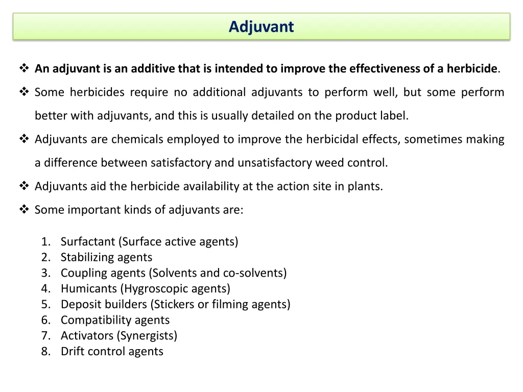 adjuvant