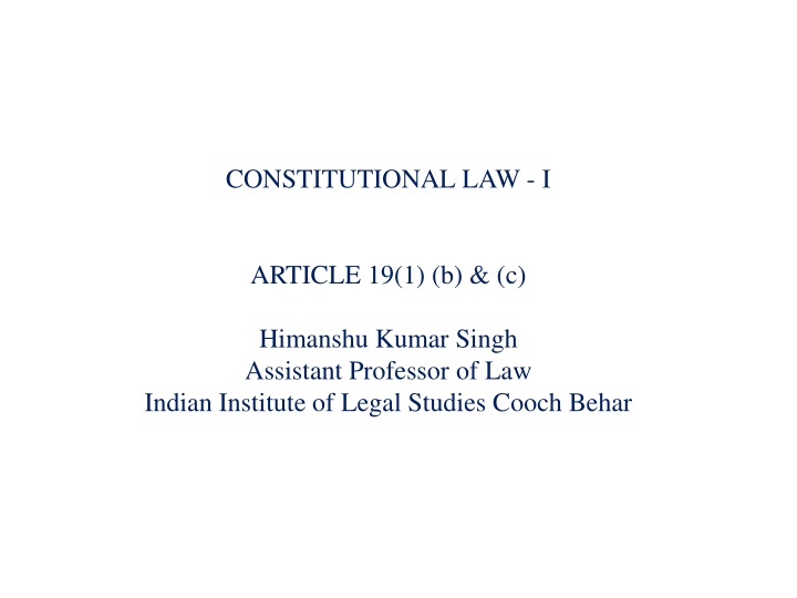 constitutional law i