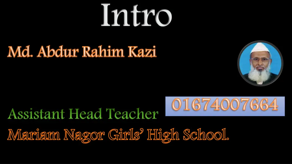 intro rahim kazi