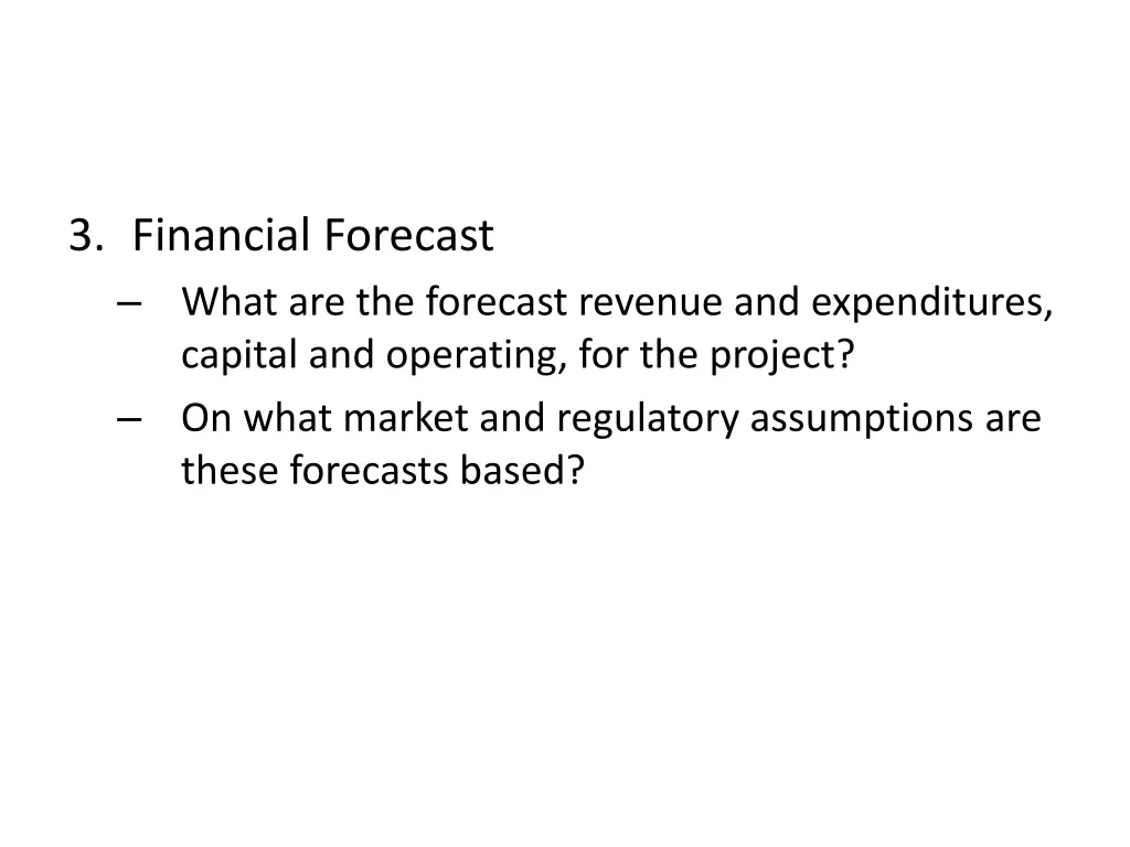 3 financial forecast what are the forecast