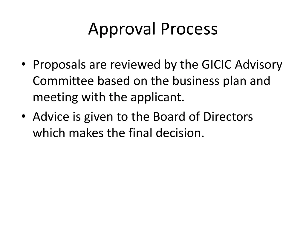 approval process