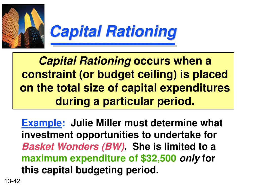 capital rationing