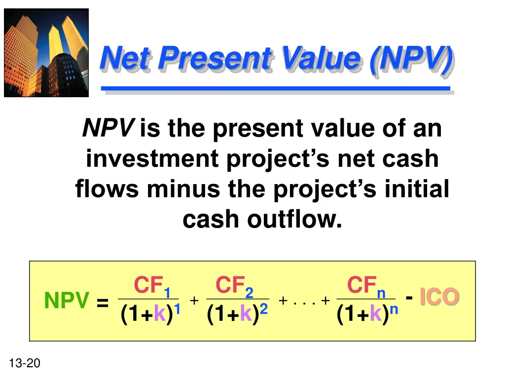 net present value npv