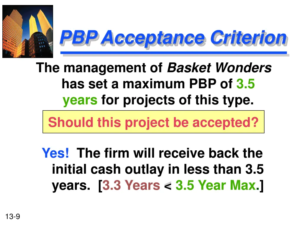 pbp acceptance criterion