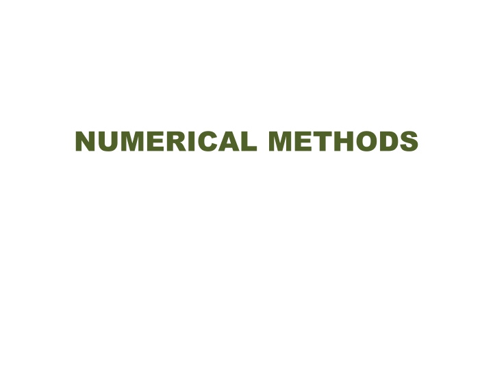 numerical methods