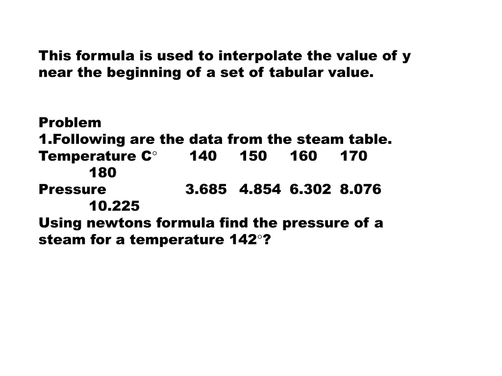 this formula is used to interpolate the value