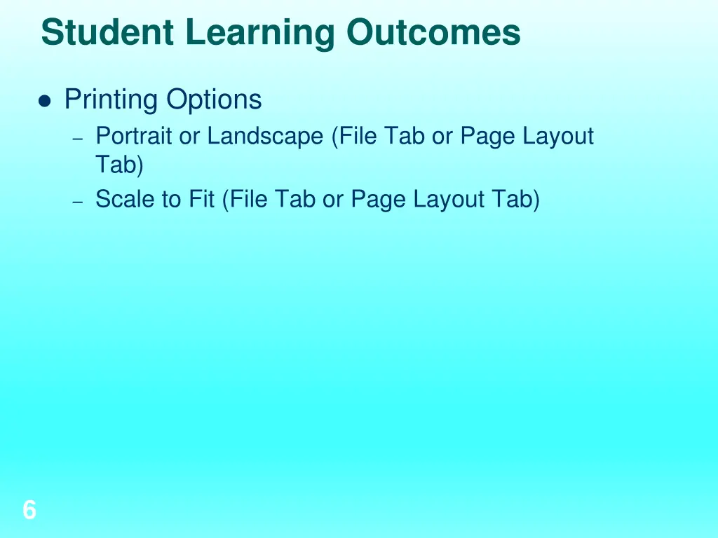 student learning outcomes 2