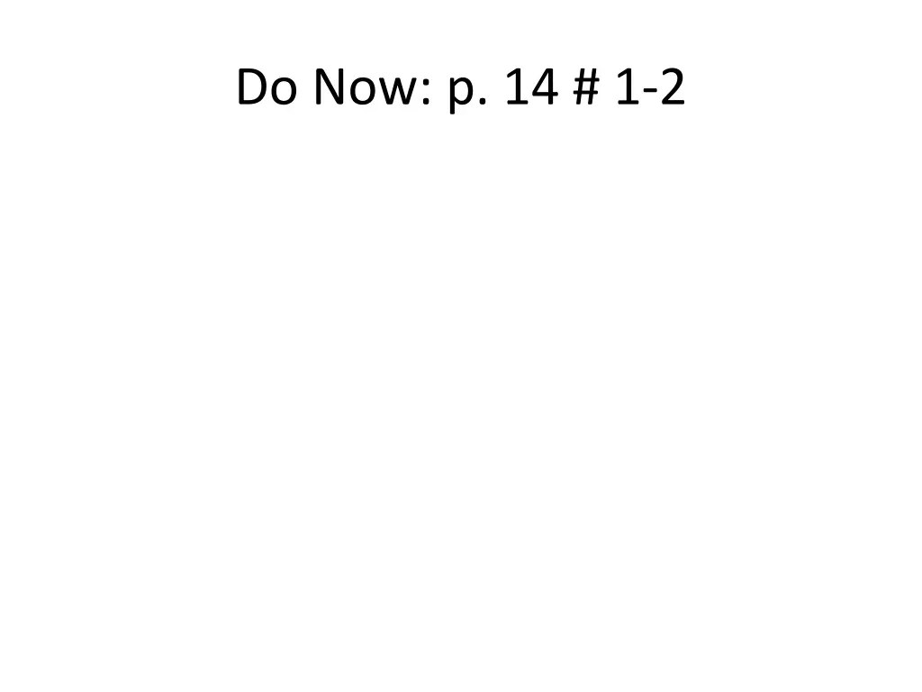 do now p 14 1 2