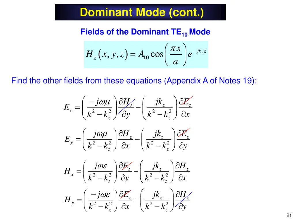 dominant mode cont 1