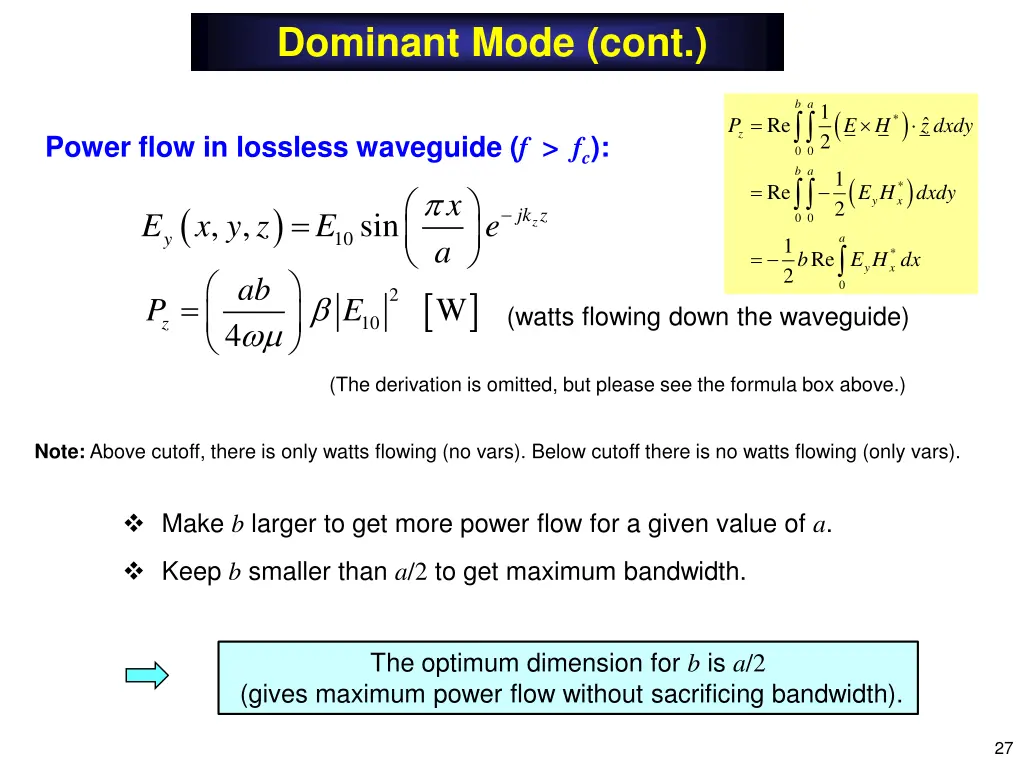 dominant mode cont 7