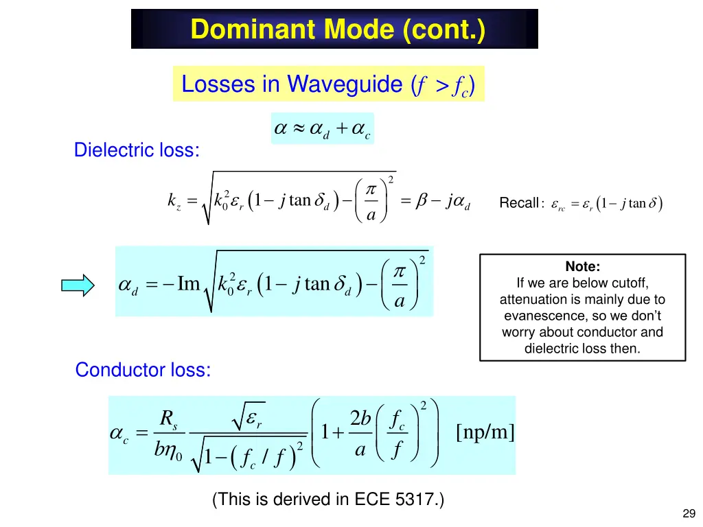 dominant mode cont 9