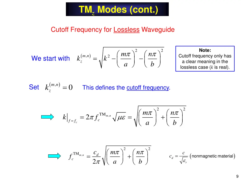 tm z modes cont 2