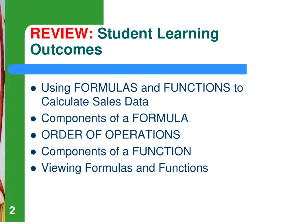 review student learning outcomes