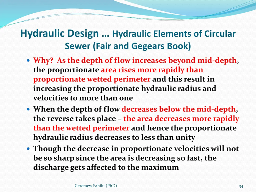 hydraulic design hydraulic elements of circular 2