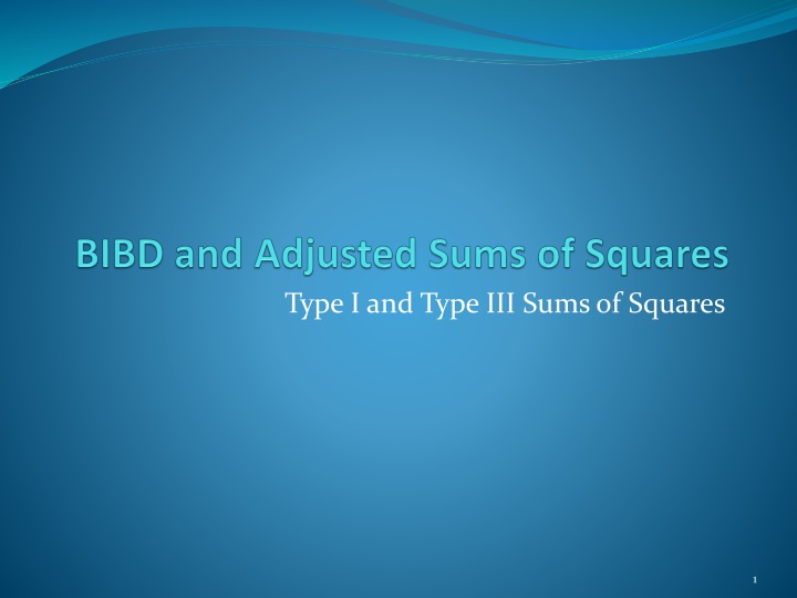 type i and type iii sums of squares