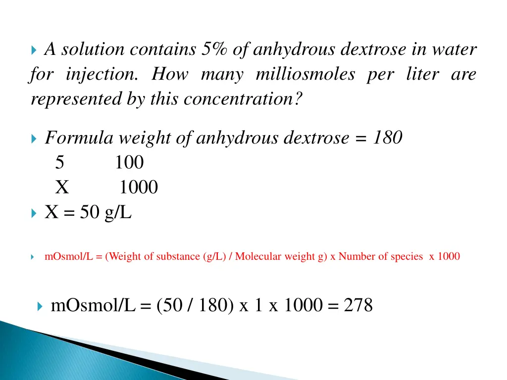 a solution contains 5 of anhydrous dextrose