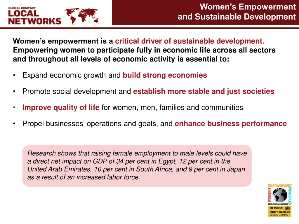 women s empowerment and sustainable development