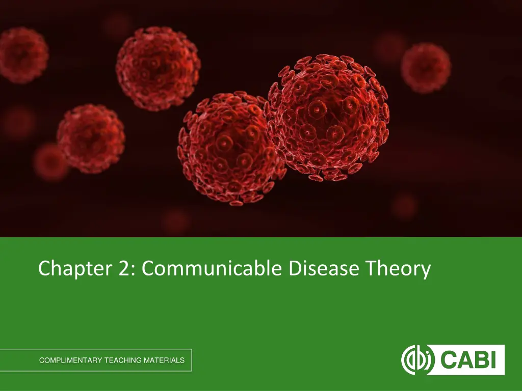 chapter 2 communicable disease theory