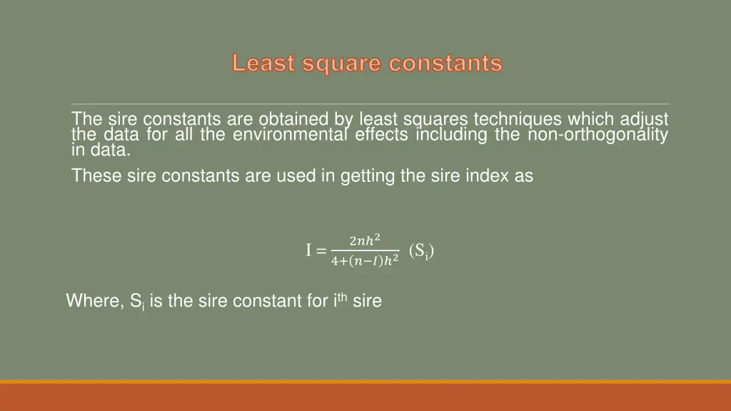 least square constants