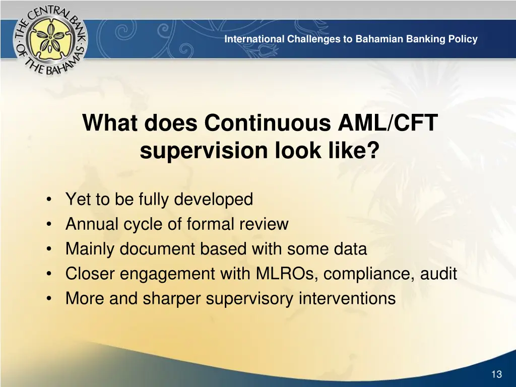 international challenges to bahamian banking 11