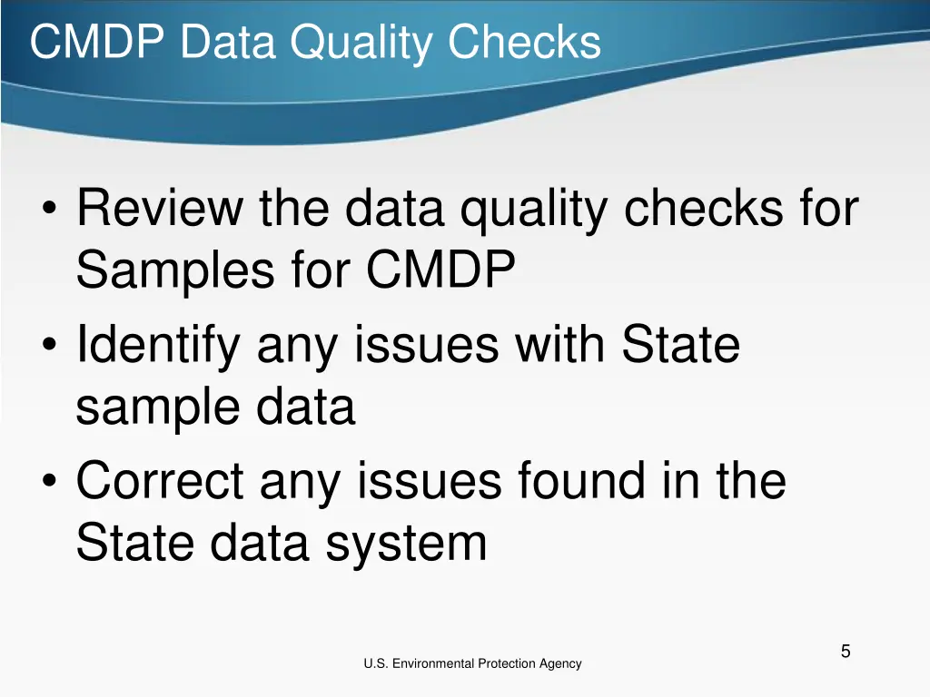 cmdp data quality checks