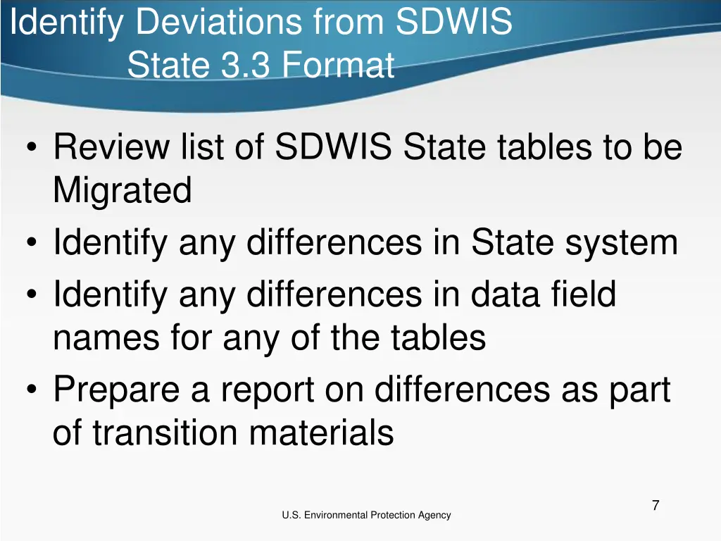 identify deviations from sdwis state 3 3 format