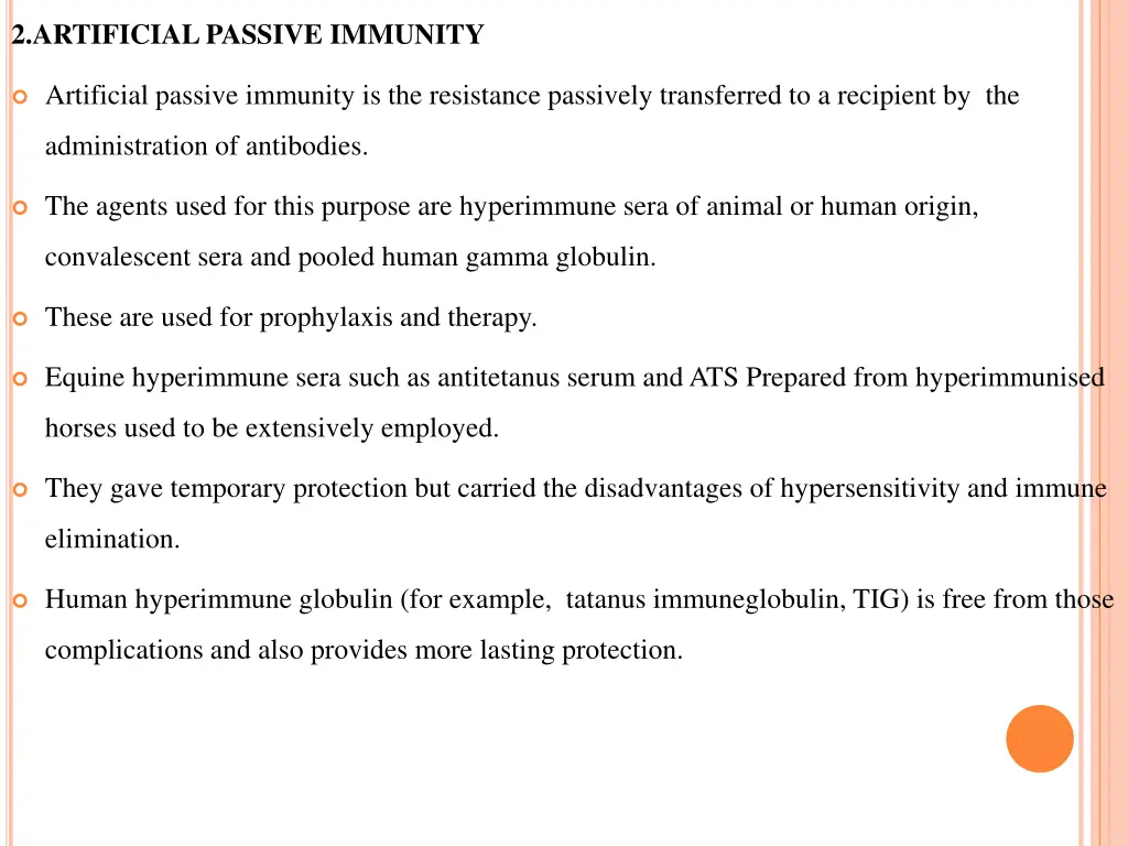 2 artificial passive immunity