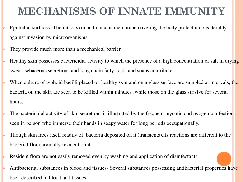 mechanisms of innate immunity