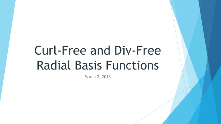 curl free and div free radial basis functions