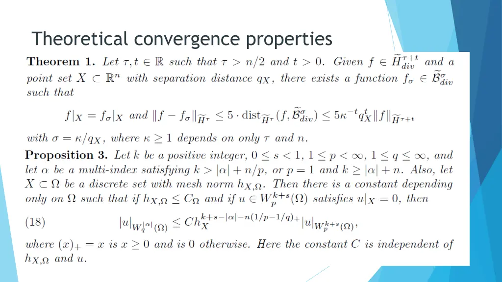 theoretical convergence properties