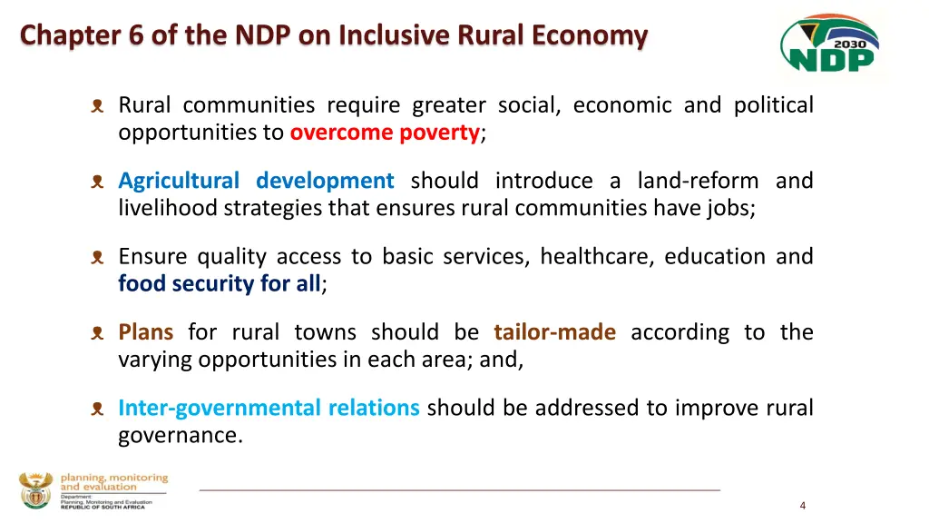 chapter 6 of the ndp on inclusive rural economy