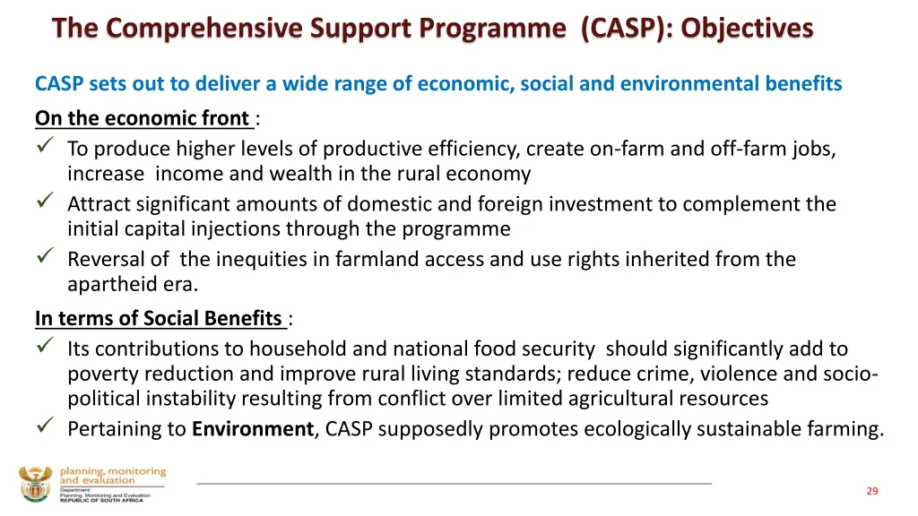 the comprehensive support programme casp