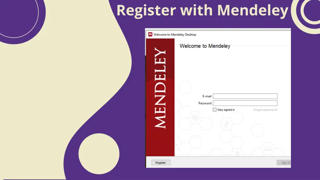 register with mendeley