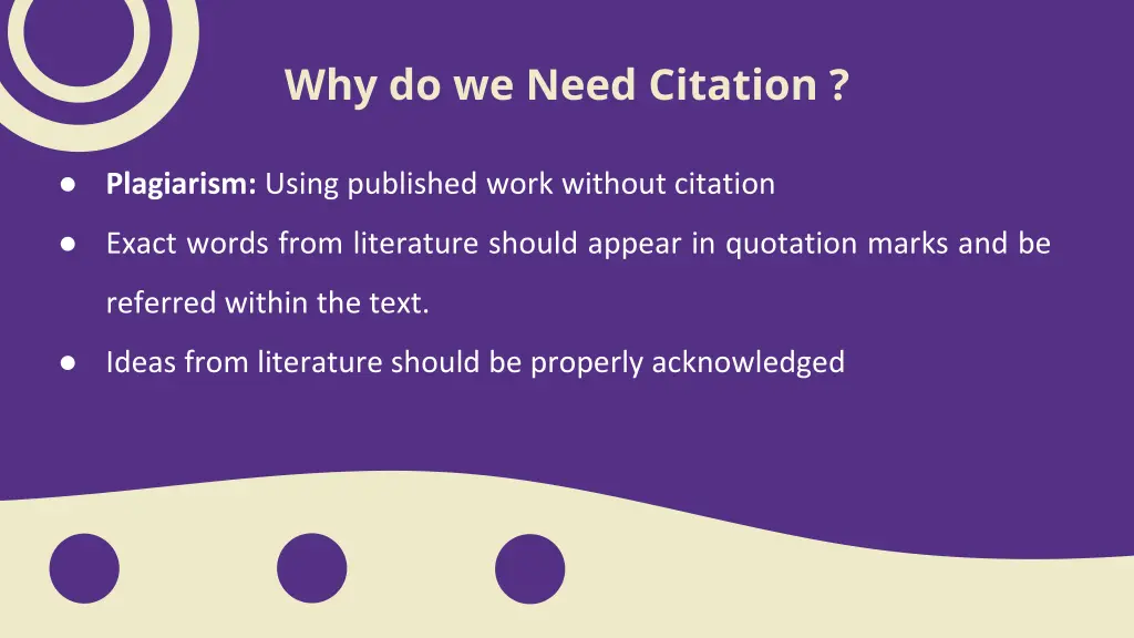 why do we need citation 1