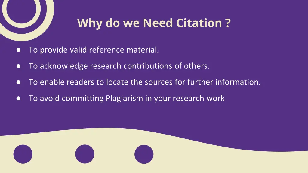 why do we need citation