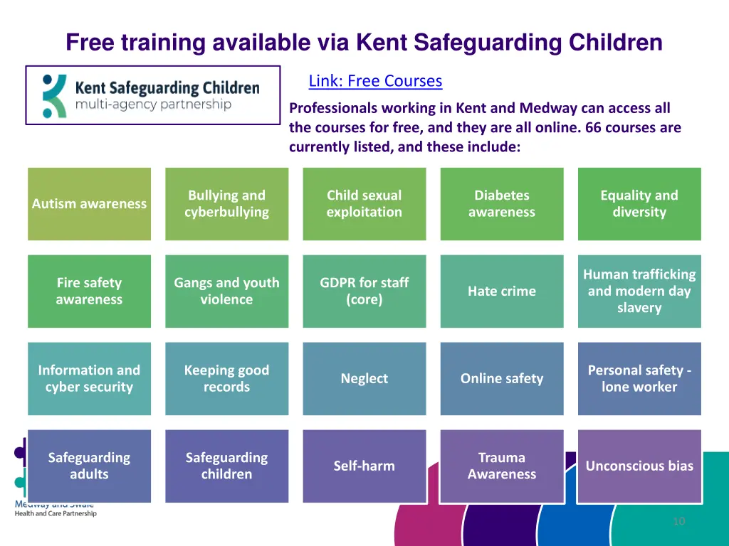 free training available via kent safeguarding