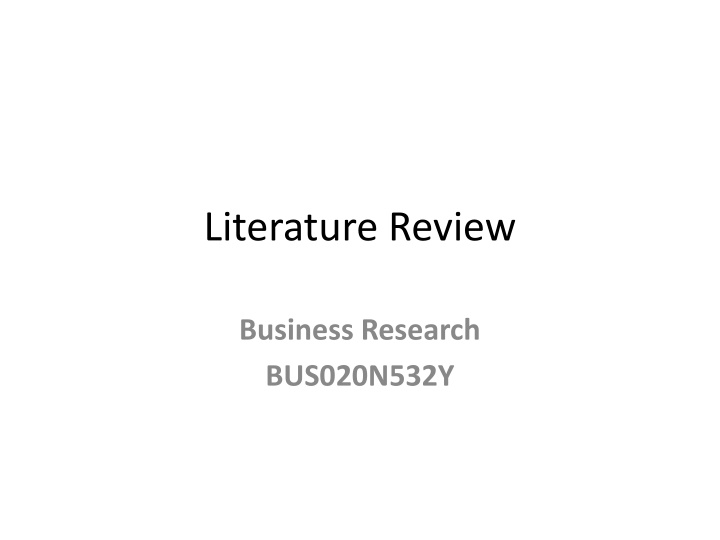 literature review