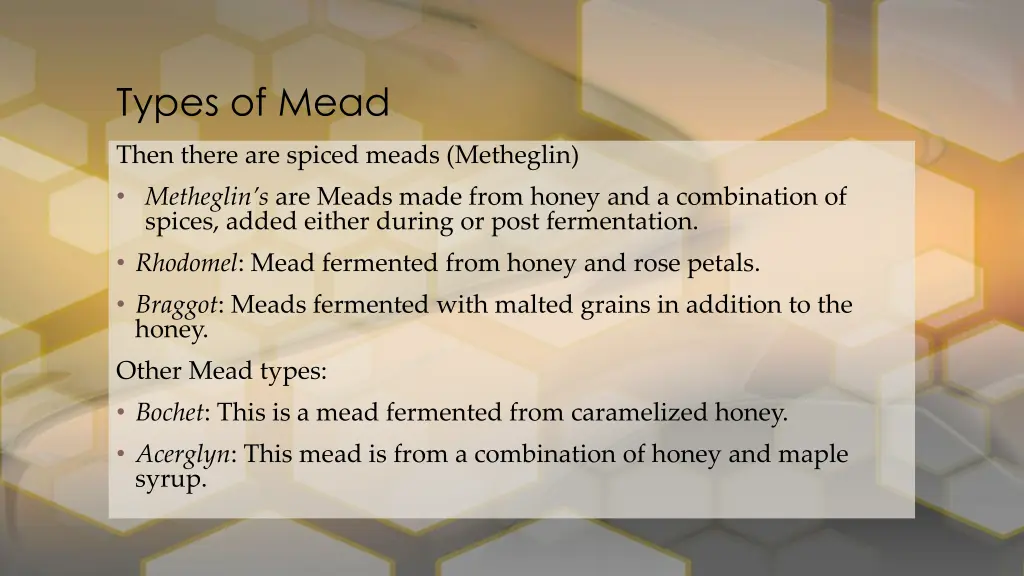 types of mead 1